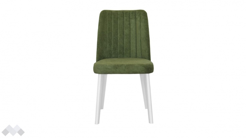 Трапезен стол Клариса зелен с бяло - изглед 1 - МебелМаг Трапезен стол Клариса зелен с бяло - изглед 1