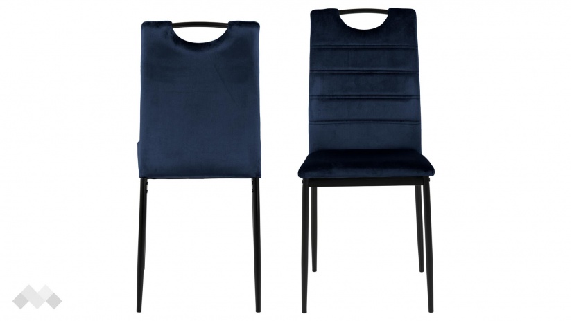 Трапезен стол Макс син - изглед 2 - МебелМаг Трапезен стол Макс син - изглед 2