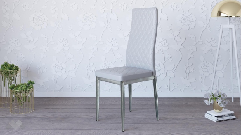 Трапезен стол Матеус сив - изглед 1 - МебелМаг Трапезен стол Матеус сив - изглед 1