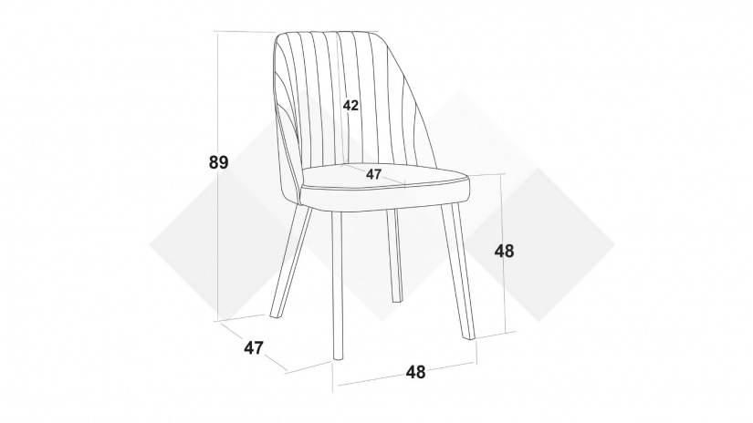 Трапезен стол Мелани кафяв - изглед 5 - МебелМаг Трапезен стол Мелани кафяв - изглед 5