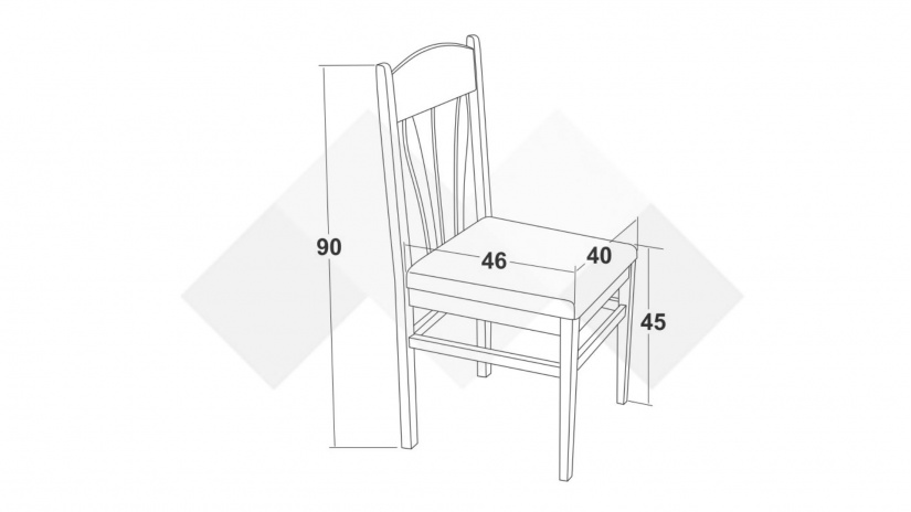 Трапезен стол Милано венге - изглед 2 - МебелМаг Трапезен стол Милано венге - изглед 2