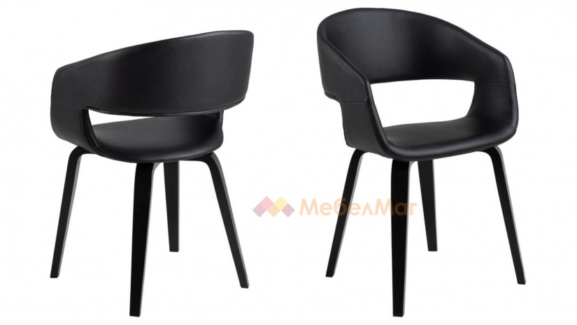 Трапезен стол Новелия черен - изглед 1 - МебелМаг Трапезен стол Новелия черен - изглед 1