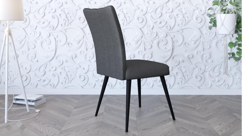 Трапезен стол Рафаел сив - изглед 2 - МебелМаг Трапезен стол Рафаел сив - изглед 2