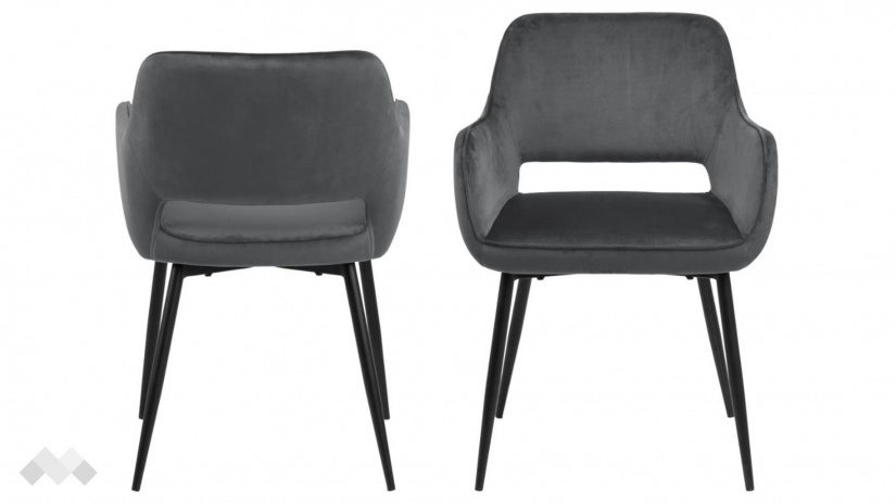 Трапезен стол Руби тъмно сив - изглед 1 - МебелМаг Трапезен стол Руби тъмно сив - изглед 1