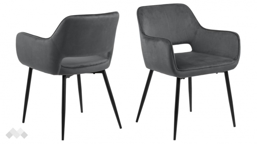 Трапезен стол Руби тъмно сив - изглед 2 - МебелМаг Трапезен стол Руби тъмно сив - изглед 2