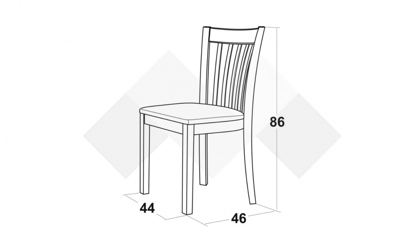 Трапезен стол Руди 2 натурален - изглед 2 - МебелМаг Трапезен стол Руди 2 натурален - изглед 2