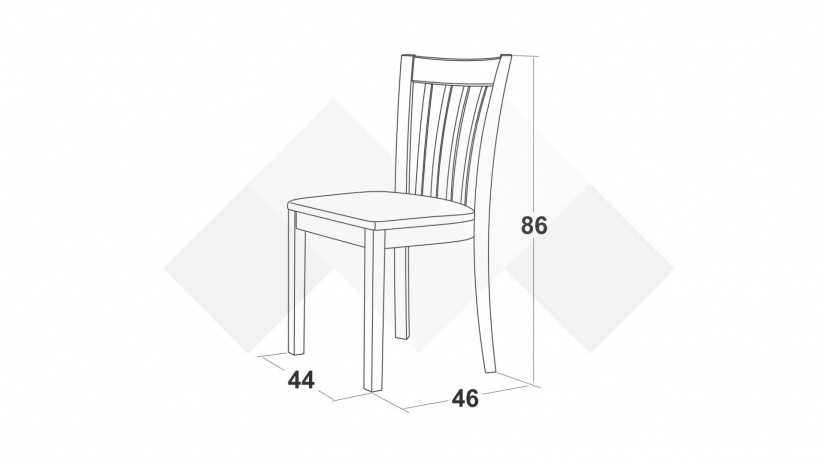 Трапезен стол Руди венге - изглед 2 - МебелМаг Трапезен стол Руди венге - изглед 2