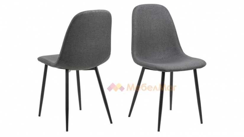 Трапезен стол Силия тъмно сив - изглед 1 - МебелМаг Трапезен стол Силия тъмно сив - изглед 1