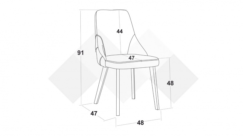 Трапезен стол Валенсия кафяв - изглед 5 - МебелМаг Трапезен стол Валенсия кафяв - изглед 5