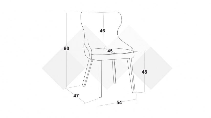 Трапезен стол Вая кафяв - изглед 6 - МебелМаг Трапезен стол Вая кафяв - изглед 6