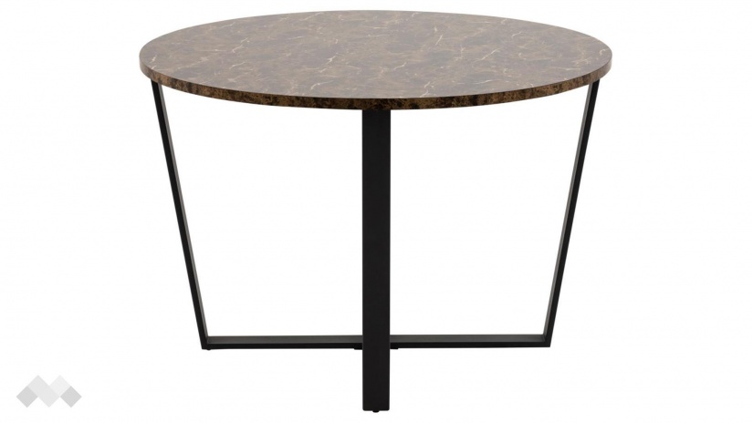 Трапезна маса Амбъл неразтегателни кафяв мрамор с черно - изглед 3 - МебелМаг Трапезна маса Амбъл неразтегателни кафяв мрамор с черно - изглед 3