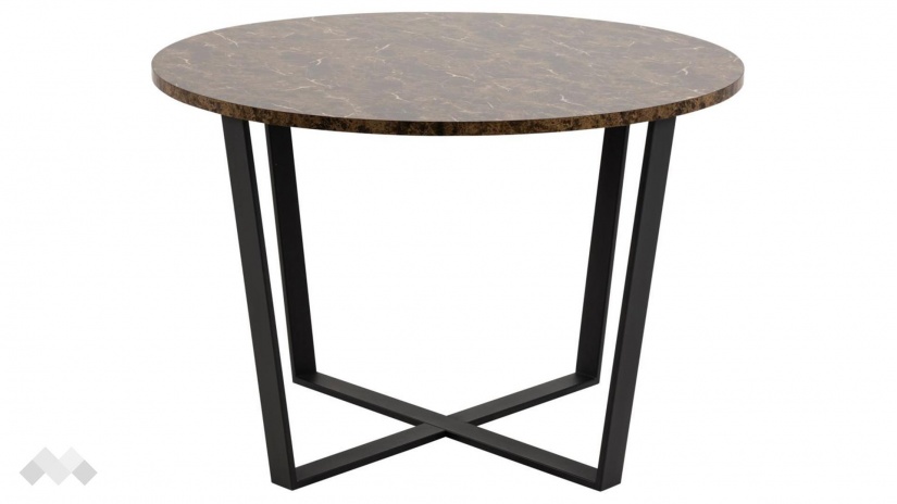 Трапезна маса Амбъл неразтегателни кафяв мрамор с черно - изглед 2 - МебелМаг Трапезна маса Амбъл неразтегателни кафяв мрамор с черно - изглед 2