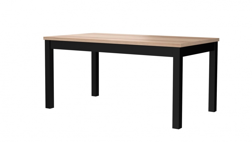 Трапезна маса Блекхил разтегателни светъл дъб с черен мат - изглед 3 - МебелМаг Трапезна маса Блекхил разтегателни светъл дъб с черен мат - изглед 3