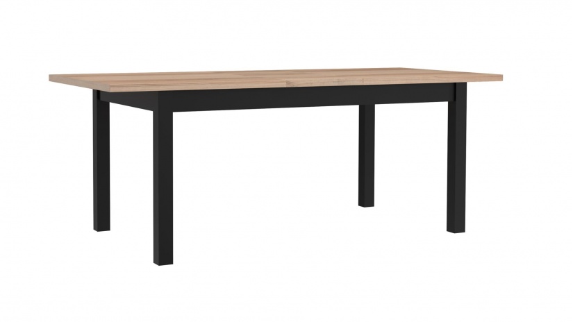 Трапезна маса Блекхил разтегателни светъл дъб с черен мат - изглед 5 - МебелМаг Трапезна маса Блекхил разтегателни светъл дъб с черен мат - изглед 5