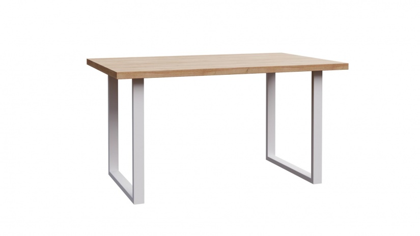 Трапезна маса Часпик неразтегателни светъл вотан с бяло - изглед 2 - МебелМаг Трапезна маса Часпик неразтегателни светъл вотан с бяло - изглед 2