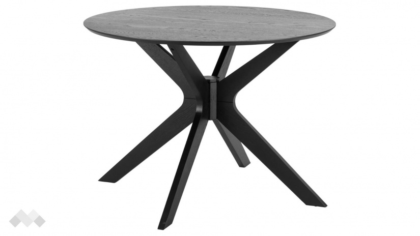 Трапезна маса Дънкан неразтегателни дъб черен мат - изглед 1 - МебелМаг Трапезна маса Дънкан неразтегателни дъб черен мат - изглед 1