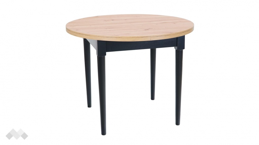 Трапезна маса Емъри разтегателни светъл вотан - изглед 2 - МебелМаг Трапезна маса Емъри разтегателни светъл вотан - изглед 2