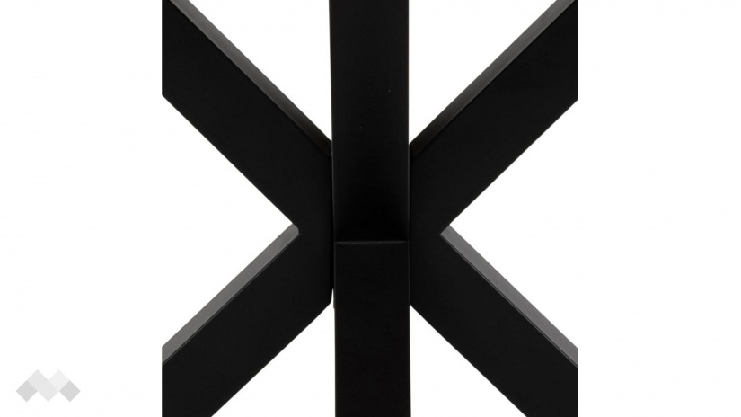 Трапезна маса Хевън неразтегателни дъб натурал с черна стомана - изглед 5