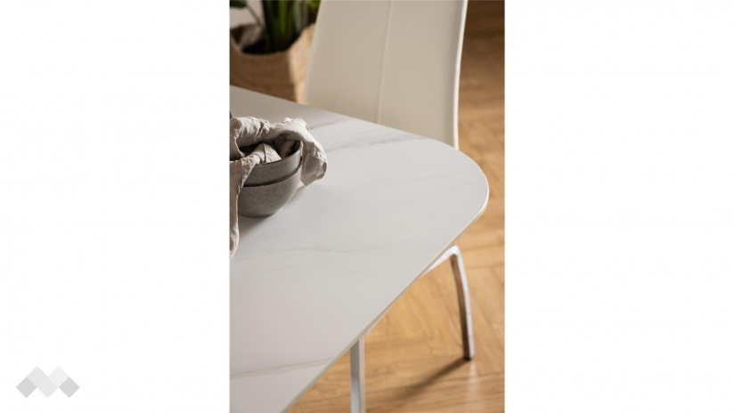Трапезна маса Малта неразтегателни бял - изглед 5 - МебелМаг Трапезна маса Малта неразтегателни бял - изглед 5
