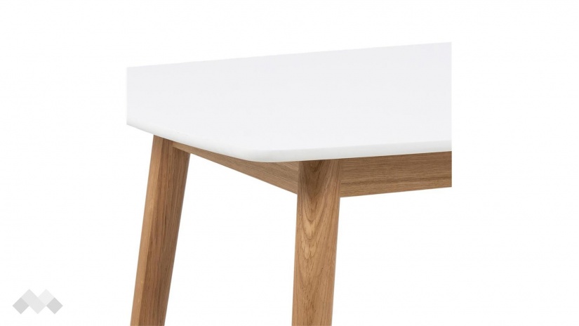 Трапезна маса Нагано неразтегателни дъб натурал с бяло - изглед 4 - МебелМаг Трапезна маса Нагано неразтегателни дъб натурал с бяло - изглед 4