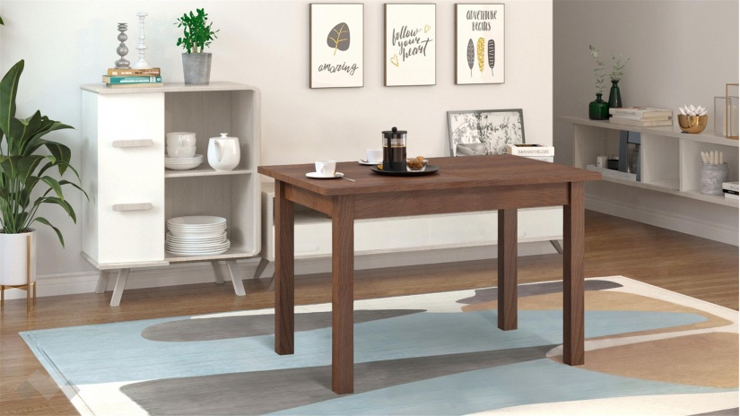Трапезна маса Нати M разтегателни орех - изглед 1 - МебелМаг Трапезна маса Нати M разтегателни орех - изглед 1
