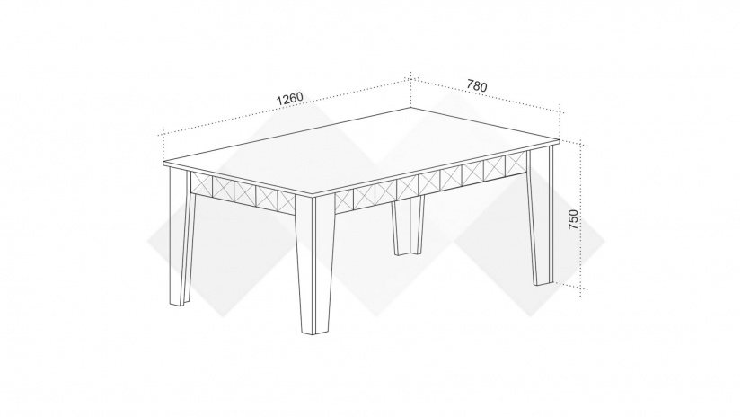 Трапезна маса Ница неразтегателни дъб навара - изглед 2 - МебелМаг Трапезна маса Ница неразтегателни дъб навара - изглед 2