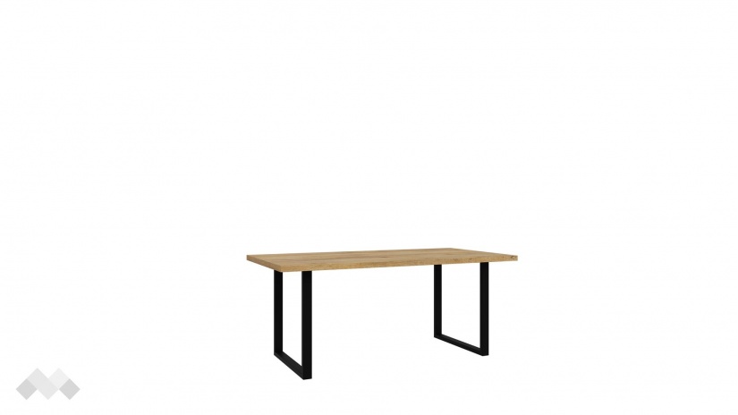 Трапезна маса Никодис неразтегателни дъб натурал с черен мат - изглед 3 - МебелМаг Трапезна маса Никодис неразтегателни дъб натурал с черен мат - изглед 3
