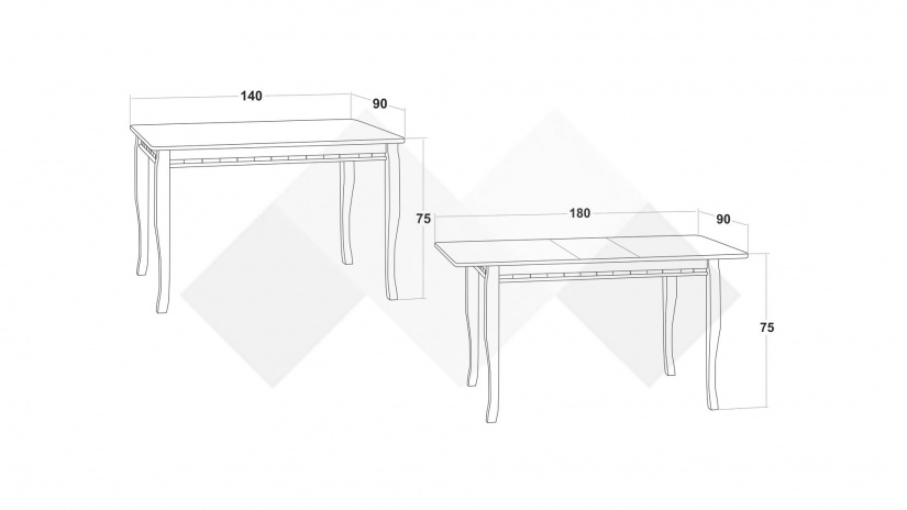 Трапезна маса Париж L разтегателни светъл орех - изглед 3 - МебелМаг Трапезна маса Париж L разтегателни светъл орех - изглед 3