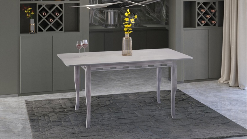 Трапезна маса Париж M разтегателни патина - изглед 2 - МебелМаг Трапезна маса Париж M разтегателни патина - изглед 2