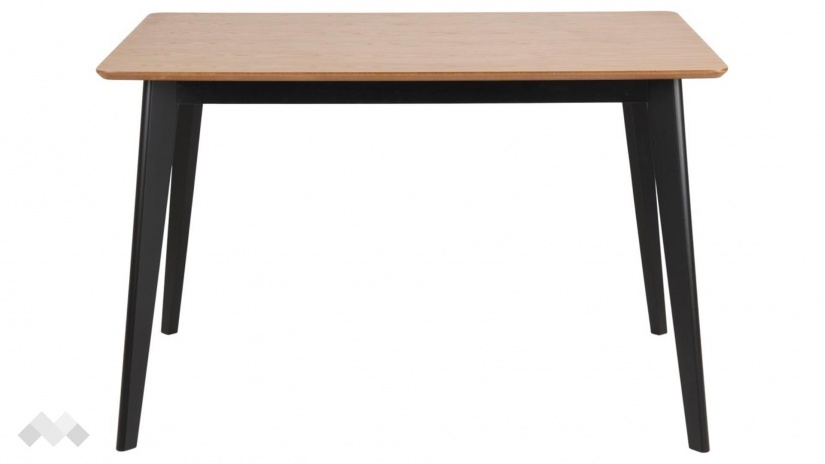 Трапезна маса Роксби неразтегателни дъб натурал с черно - изглед 2 - МебелМаг Трапезна маса Роксби неразтегателни дъб натурал с черно - изглед 2