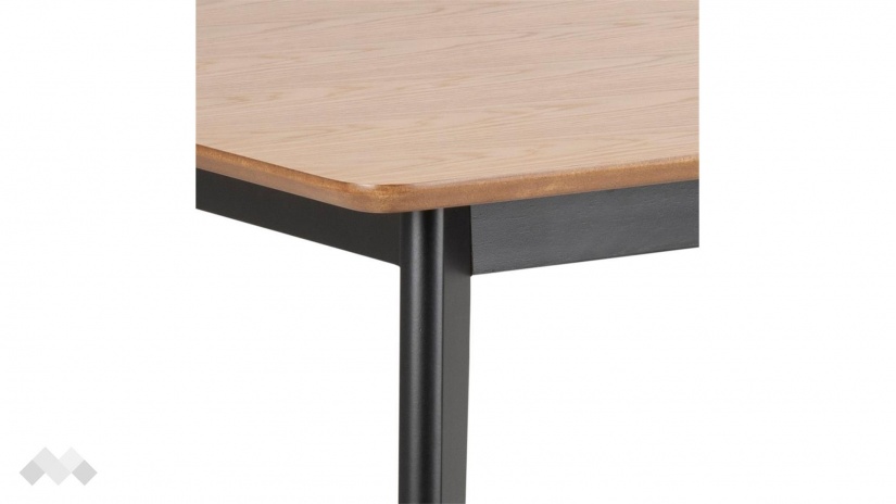 Трапезна маса Роксби неразтегателни дъб натурал с черно - изглед 3 - МебелМаг Трапезна маса Роксби неразтегателни дъб натурал с черно - изглед 3