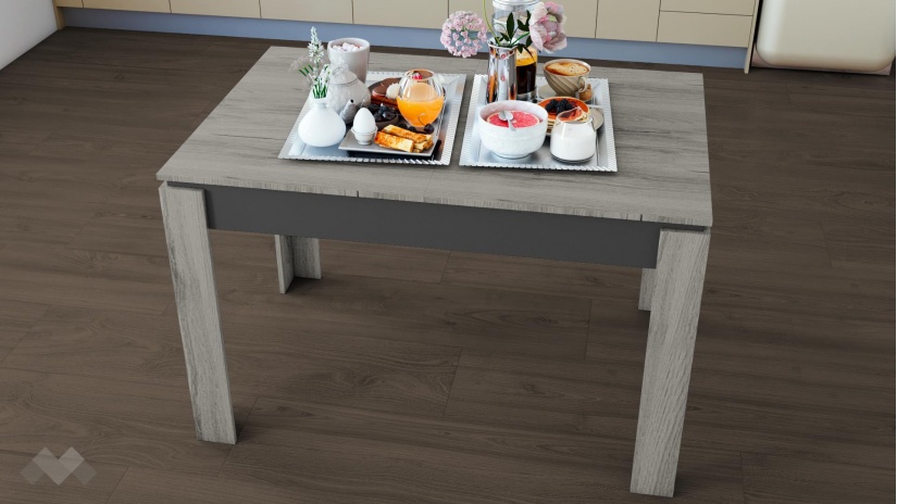 Трапезна маса Спирит разтегателни малта с антрацит - изглед 1 - МебелМаг Трапезна маса Спирит разтегателни малта с антрацит - изглед 1