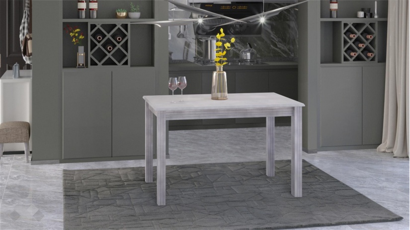 Трапезна маса Троя M разтегателни патина - изглед 1 - МебелМаг Трапезна маса Троя M разтегателни патина - изглед 1