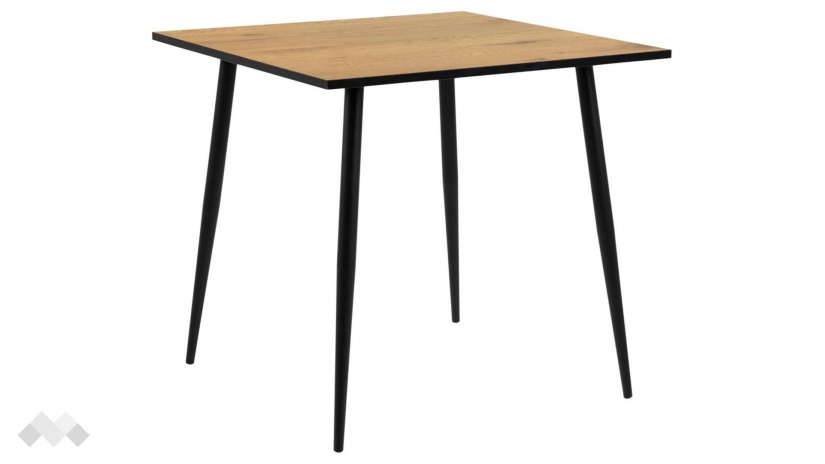 Трапезна маса Уилма неразтегателни дъб натурал с черно - изглед 1 - МебелМаг Трапезна маса Уилма неразтегателни дъб натурал с черно - изглед 1