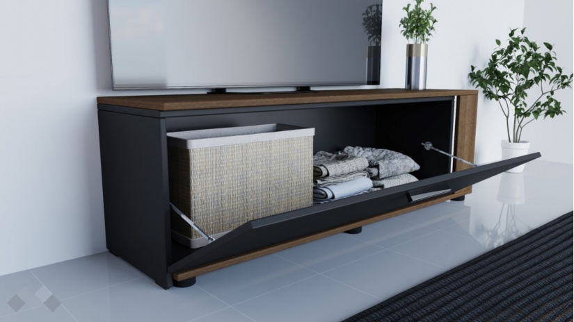 ТВ шкаф Ангел песаро с графит - изглед 8 - МебелМаг ТВ шкаф Ангел песаро с графит - изглед 8