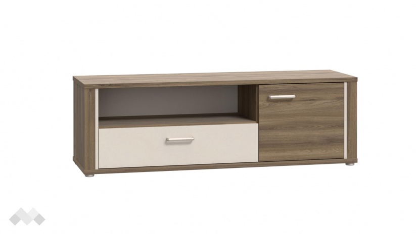 ТВ шкаф Дейлос дъб валенсия с крем - изглед 4 - МебелМаг ТВ шкаф Дейлос дъб валенсия с крем - изглед 4