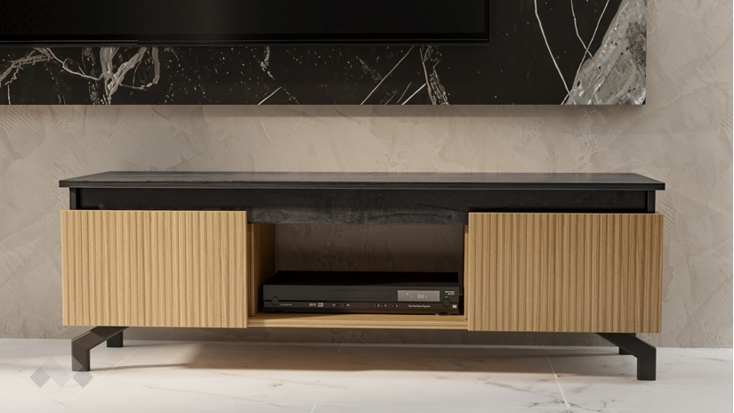 ТВ шкаф Дороти дъб гардън с дъб герано - изглед 2 - МебелМаг ТВ шкаф Дороти дъб гардън с дъб герано - изглед 2