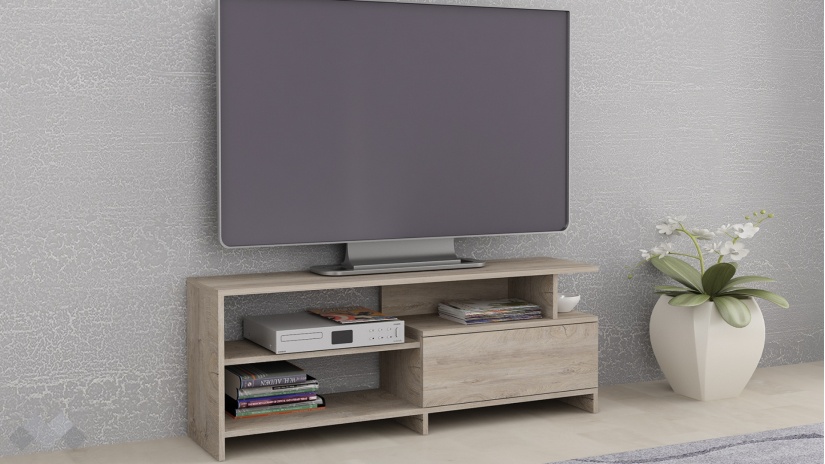 ТВ шкаф Кейти дъб суров - изглед 1