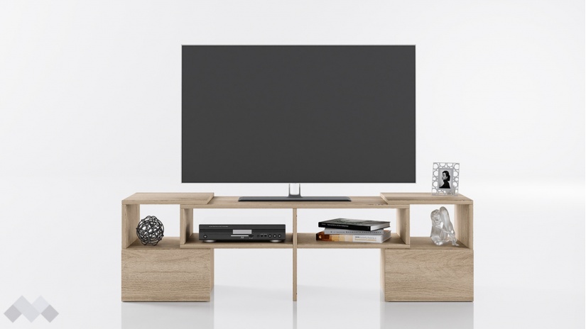 ТВ шкаф Мойри сонома арвен - изглед 1 - МебелМаг ТВ шкаф Мойри сонома арвен - изглед 1