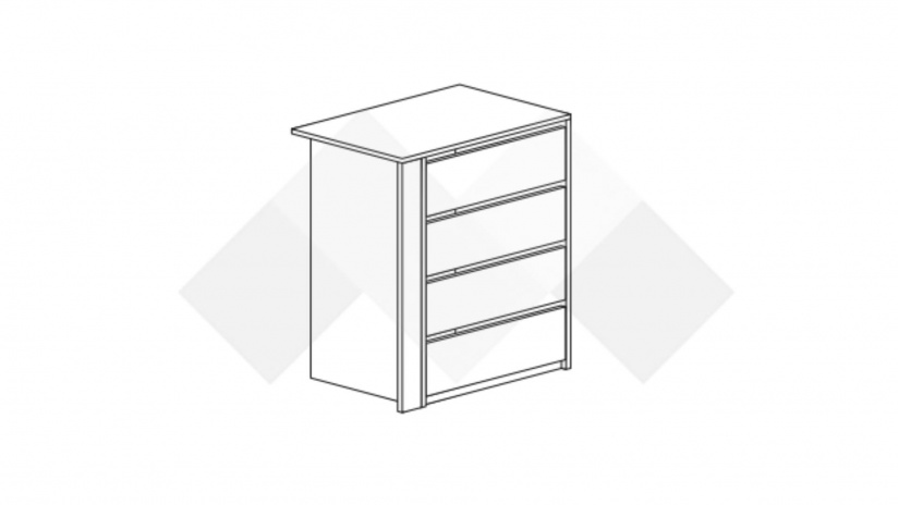 Универсален скрин за гардероб Уни бяло - изглед 6