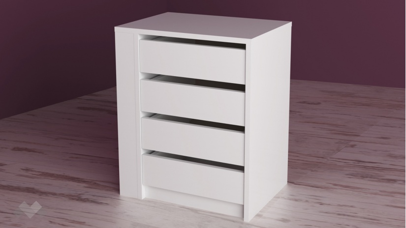 Универсален скрин за гардероб Уни бяло - изглед 1