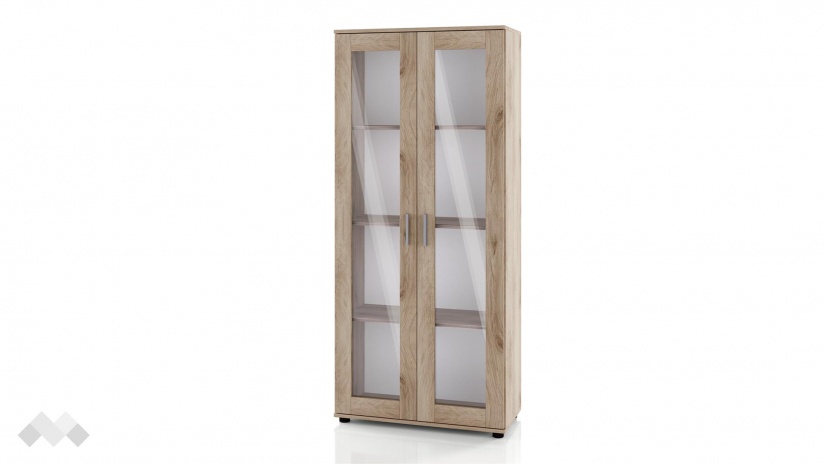 Витрина Лизи сонома арвен - изглед 1 - МебелМаг Витрина Лизи сонома арвен - изглед 1