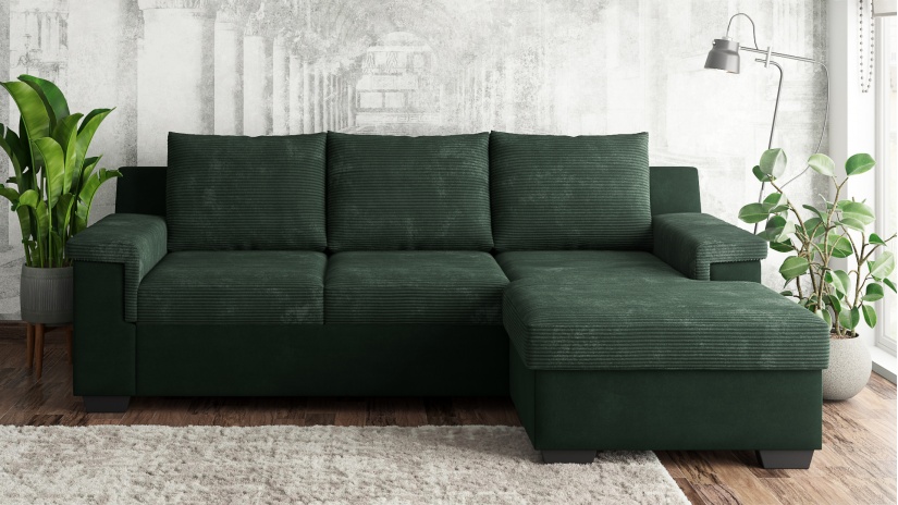 Ъглов диван Алора с посока зелен - изглед 2 - МебелМаг Ъглов диван Алора с посока зелен - изглед 2