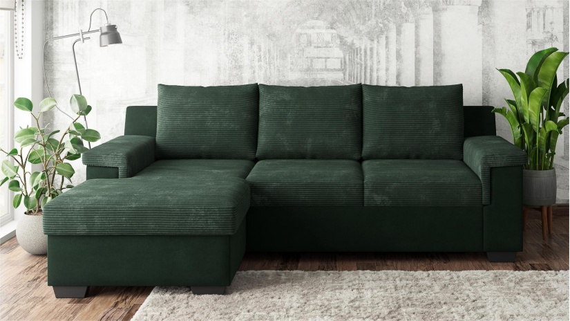 Ъглов диван Алора с посока зелен - изглед 2 - МебелМаг Ъглов диван Алора с посока зелен - изглед 2