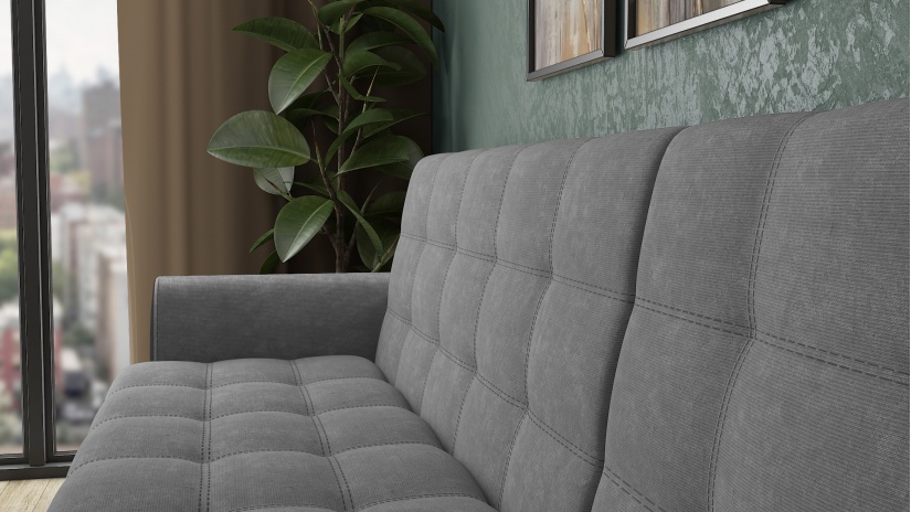 Ъглов диван Белла S с посока сив с черно - изглед 3 - МебелМаг Ъглов диван Белла S с посока сив с черно - изглед 3