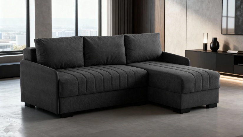 Ъглов диван Бета универсален ъгъл сив - изглед 1 - МебелМаг Ъглов диван Бета универсален ъгъл сив - изглед 1
