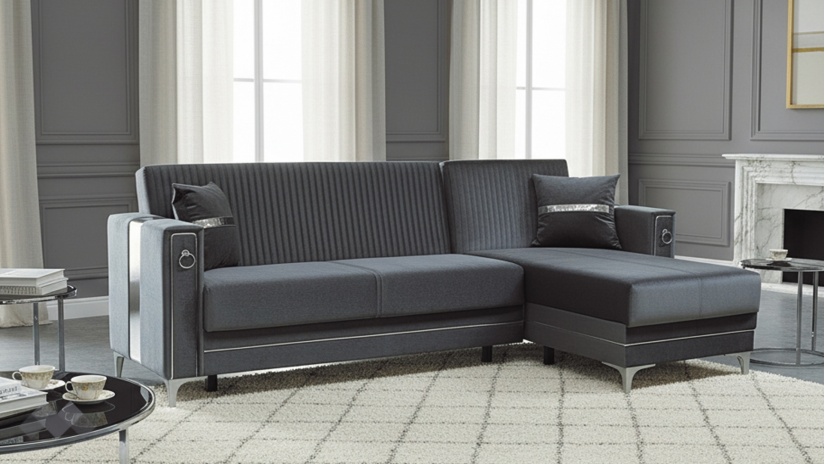 Ъглов диван Дестини универсален ъгъл сив - изглед 1 - МебелМаг Ъглов диван Дестини универсален ъгъл сив - изглед 1