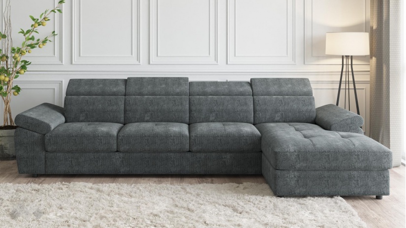 Ъглов диван Джент с посока графит - изглед 2