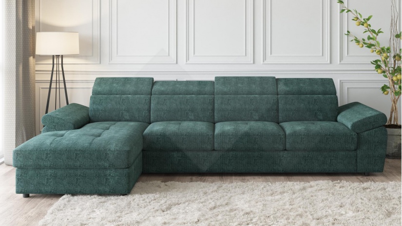 Ъглов диван Джент с посока зелен - изглед 2 - МебелМаг Ъглов диван Джент с посока зелен - изглед 2