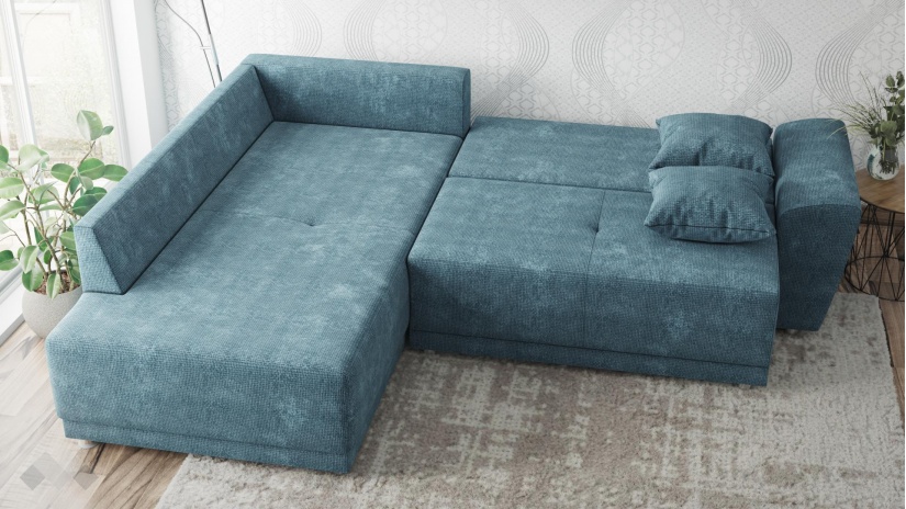 Ъглов диван Фабио с посока деним - изглед 4 - МебелМаг Ъглов диван Фабио с посока деним - изглед 4
